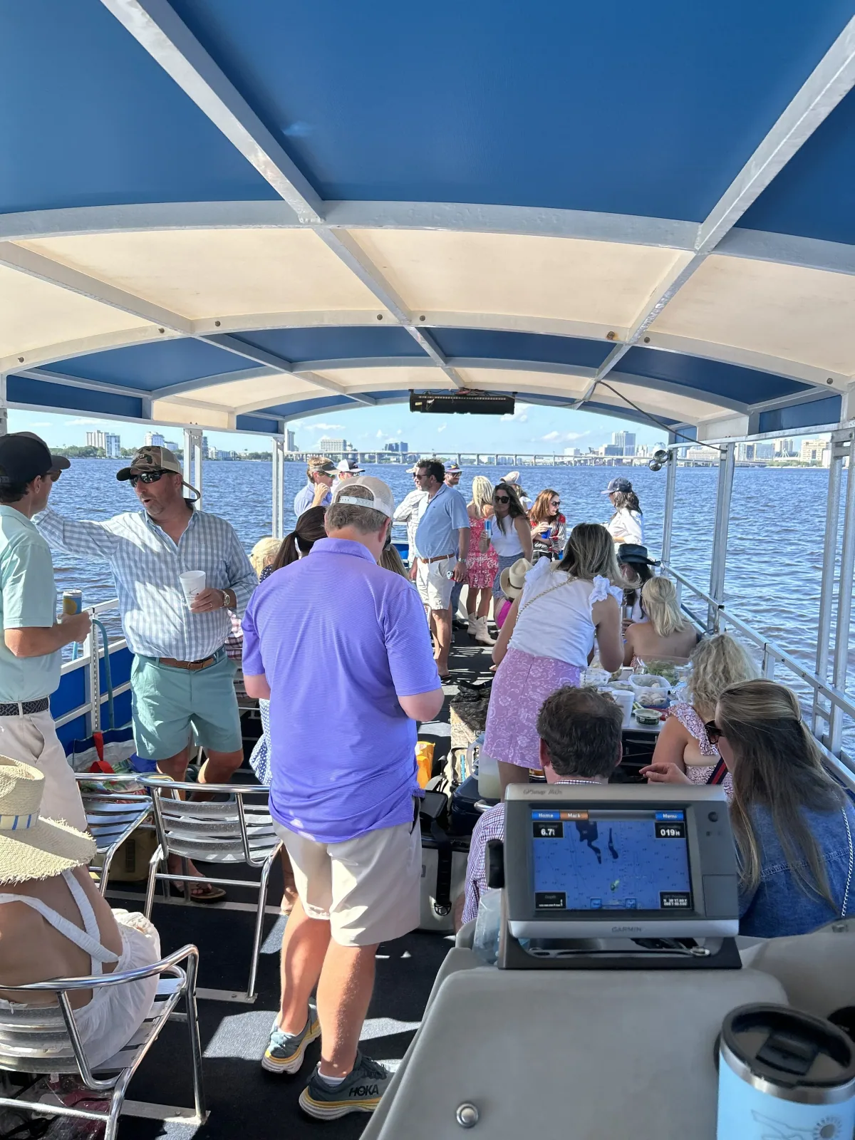 Guests enjoying a private Adventure Boat Tours charter